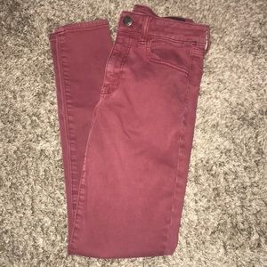 light maroon american eagle jeans